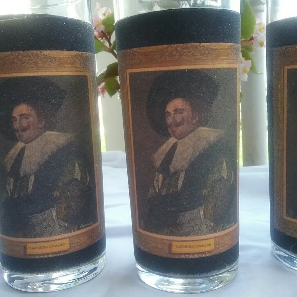 Vintage Libby Jim Bean glasses  Laughing Cavalier Glass Tumblers Gift